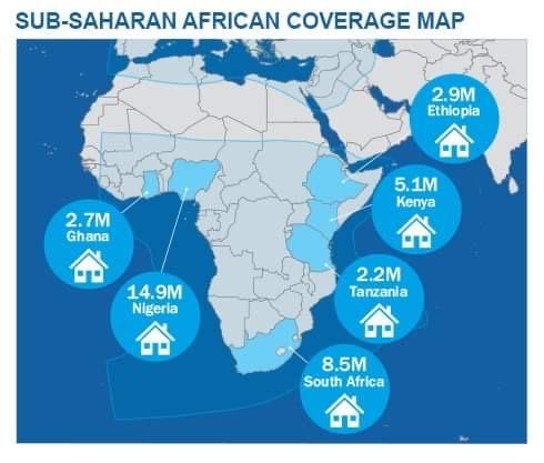 sub-saharan African map