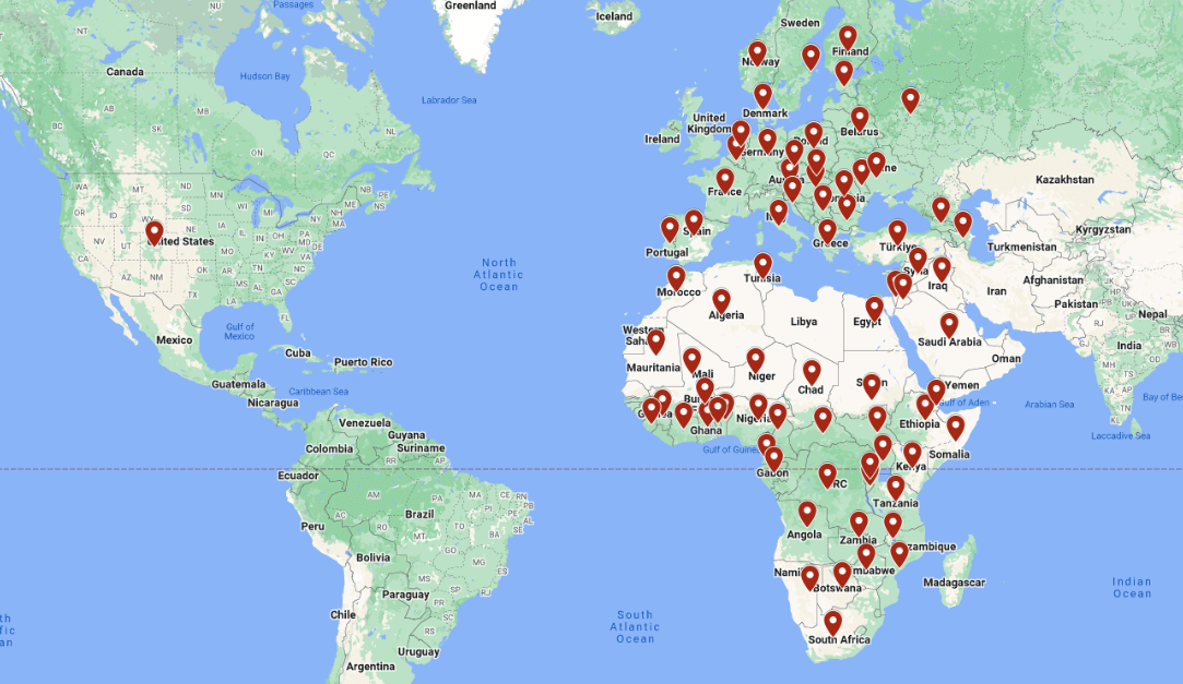 International Ministries Coverage Map